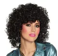 Produktbild: Boland Kostüm-Perücke Perücke Club schwarz Lockige Afro Kurzhaar Perücke für Damen, Hochwertige Kunstfaser mit lebendigem Volumen