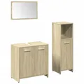 Produktbild: vidaXL 3-tlg. Badmöbel-Set Sonoma-Eiche Holzwerkstoff