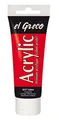 Produktbild: KREUL 28327 - El Greco Acrylic, 75 ml Tube in echtrot, hochpigmentierte, glänzende Acrylfarbe in Studienqualität, buttrig vermalbar, für pastose Malerei