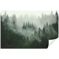 Produktbild: Wallarena Fototapete Wald im Nebel Vlies Tapete Wohnzimmer Schlafzimmer Wandtapete, Glatt Vlies, Landschaft, Natur, Tapete inklusive Kleister Vliestapete Motivtapete 3.68 m x 2.54 m
