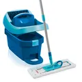 Produktbild: Wischmopp Set Bodenwischer mit Eimer auf Rollen 8L Blau Leifheit