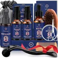 Produktbild: Bartpflege Set für Männer, Aufgerüstet Bart Geschenk für Männer - Komplett Bartwuchsmittel Männer mit Bartshampoo, Bartöl, Bartroller, Bartwuchs Serum, Bartbalsam, Bartbürste,Bartschere