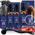 Produktbild: Bartpflege Set Männer 10in1 Bartwuchs Serum Öl Bürste Shampoo Balsam Schere