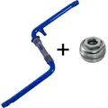 Produktbild: deTox BMX Kurbel Fahrrad Kurbelgarnitur Fahrradkurbel Fauber blau mit US-BB Lager - Blau
