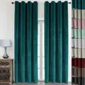 Produktbild: 2 Stück Vorhang Samt Blickdicht mit Kräuselband 140x245 Vorhänge Gardine Gardinen mit Universalbandaufhängung Petrol 2er Pack - Türkis