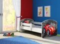 Produktbild: Kinderbett, Babybett 70x140, 80x160, 80x180cm Juniorbett, Kind, Motiv, Schublade CLAMARO, Bett Farbe:05 Rot Car, Ausführung:Mit Bettkasten, Bett Größe:140 x 70 cm