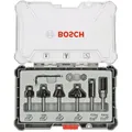 Produktbild: Bosch Professional Zubehör 6-teiliges Rand- und Kantenfräser-Set, 6-mm-Schaft für Handfräsen (2607017468)
