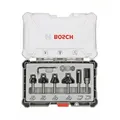 Produktbild: Bosch Robert Pro AEA90114 BOSCH-2607017468 Set mit 6 Fräsern zum Abreißen, Fasen, Rundfräsen, 6 mm Schaft, 6 Stück