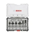 Produktbild: Bosch 6tlg. Trim&Edging Set 6mm Schaft geeignet für Kantenfräse GKF - 2607017468