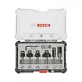 Produktbild: Bosch 2607017468 - Fräser-Set - 6 tlg - für Holz - 6 mm Schaft - silber