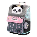 Produktbild: Baagl Schulranzen Mädchen für 1. Klasse - Ergonomische Schultasche für Kinder - Schulrucksack mit Brustgurt - Grundschule Ranzen Tornister (Panda)