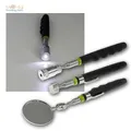 Produktbild: Pick up 3er Set Teleskop Werkzeugset LED Magnet Inspektionsspiegel Heber Spiegel