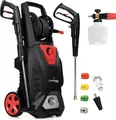 Produktbild: Lehmann Profi Hochdruckreiniger 3000 W mit Induktionsmotor, Ansaugfunktion, 492 l/h Fördermenge, 12 Meter Schlauch, inkl. Reinigungsmittelbehälter