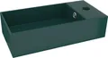 Produktbild: vidaXL Badezimmer-Waschbecken mit Überlauf Keramik Dunkelgrün