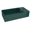 Produktbild: vidaXL Waschbecken, Badezimmer-Waschbecken mit Überlauf Keramik Dunkelgrün