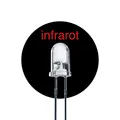 Produktbild: Lumetheus LED IR infrarot 5mm 20 mcd 100 Stück Leuchtdioden ca. 1,5 V Diode 2 Pin LEDs Gehäuse klar