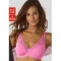 Produktbild: Minimizer-BH PETITE FLEUR, Damen, Gr. 95, Cup C, pink (pink, weiß), Jersey, Obermaterial: 75% Baumwolle, 18% Polyamid, 7% Elasthan, BHs Minimizer-BH, mit Bügel aus weicher Baumwollqualität und Spitze