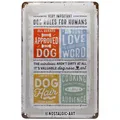 Produktbild: Nostalgic-Art Retro Blechschild PfotenSchild – Dog Rules – Geschenk für Hunde-Besitzer, aus Metall, Vintage-Design zur Dekoration, 20 x 30 cm