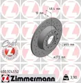 Produktbild: 2x Bremsscheibe Zimmermann 600.3241.52 2 Bremsscheiben Hinterachse Hinten