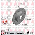 Produktbild: ZIMMERMANN 2x Bremsscheibe hinten Ø272 mm Voll Gelocht für VW Touran 1T1 1T2