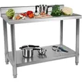 Produktbild: Royal Catering Edelstahl-Arbeitstisch - ECO - 100 x 70 cm - 250 kg - Aufkantung -