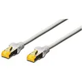Produktbild: DIGITUS Patchkabel Cat6a S/FTP 2xRJ45  1.0m grau Hebelschutz Polybeutel
