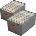 Produktbild: Kleiderschrank Organizer 2er Set faltbar 9 Fächer Unterwäsche Ordnungssystem