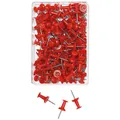 Produktbild: 2x 100 Pin Wand Nadeln Rot für Pinwand Push Pins Red Pinnwand WEDO Diabolo