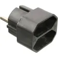 Produktbild: as-Schwabe Steckdosenadapter 48212, schwarz, 2-fach Eurosteckdose