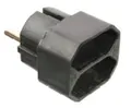 Produktbild: as-Schwabe 48212 | Euro-Multistecker 2-fach, schwarz