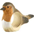 Produktbild: Wildlife Garden WG575 Serviettenring Rotkehlchen - Handgeschnitzter Serviettenring aus Holz für die Tischdekoration