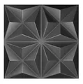 Produktbild: 3D Paneele Polystyrol XPS Styropor – Moderne Wandverkleidung & Deckenpaneele – Wandpaneelen Leicht Flexibel - 50x50cm / ‎‎12m² - 48 Stück (Schwarz 01)
