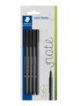 Produktbild: Staedtler Fineliner triplus rPP black 4pc Bl