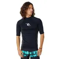Produktbild: Rip Curl Herren Waves UPF 50 Performance Short Sleeve Rashguard, Schwarzer Kern, M