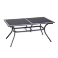 Produktbild: Outsunny Sitzgarnitur, 6 Sitzplätze, Metall/Aluminium/Mesh/Glas - schwarz