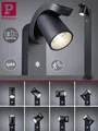 Produktbild: Paulmann Pollerleuchte Cuff Bewegungsmelder IP44 Schwenkbar 10W Alu Schwarz 230V