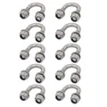 Produktbild: sourcing map 10 Stück Bügelschraube M6x12mm Gewinde U Bolzen 304 Edelstahl U-Bügel mit Gewinde Bügelschelle Runde Biege U Schraube U-Bolzen Bügelbolzen 12mm Rohraußendurchm