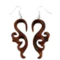 Produktbild: ISLAND PIERCINGS Ohrringe Hänger Handarbeit Holz ER248