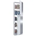 Produktbild: VCM Holz Schuhschrank Maße: H. 180 x B. 50 x T. 17 cm 2 Drehtüren praktischer Spiegel - Fulisa XL Spiegel