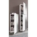 Produktbild: VCM Holz Schuhschrank | Maße: H. 180 x B. 50 x T. 17 cm | 2 Drehtüren | praktischer Spiegel - Fulisa XL Spiegel - Weiß