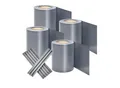 Produktbild: Juskys PVC Sichtschutzstreifen Doppelstabmatten Zaun 4er Set á 35m x 19cm - Zaunfolie – hellgrau