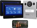 Produktbild: GOLIATH Basic Video Türsprechanlage, FullHD, App, 150° Blickwinkel, 1 Familie, Silber/Schwarz, Unterputzmontage, 2 Innenstationen, AV-BLS-08U