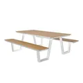 Produktbild: AXI Nori Picknicktisch in Teak Holz Look & Weiß für 6 Personen