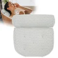 Produktbild: Badewannenkissen Weiß - Badekissen für Badewanne - ergonomisches Nackenkissen...