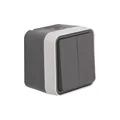 Produktbild: Berker 50753515 Serientaster 2 Wechsler AP getrennte Eingangsklemmen W.1 grau