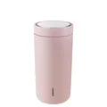 Produktbild: Stelton to-Go Click - Thermobecher, doppelwandige Isolierflasche - Rostfreier, auslaufsicherer Kaffeebecher/Teebecher mit Smart-Click-Deckel - Heiße & kalte Getränke - 0,4 Liter, Soft Rose