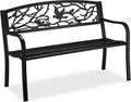 Produktbild: relaxdays Gartenbank 10030989_46 schwarz Metall 127,0 cm