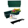 Produktbild: BURI 6 Euro-Paletten Blumenkästen-Einsätze inkl. Bewässerungsmatte | mit Hängesystem zum Einhängen | 37,3cm Dunkelgrün | Pflanzkasten für Europalette Palette | Balkonkasten | Blumentopf | sehr stabil