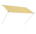 Produktbild: vidaXL Markise Einziehbare Markise 200×150 cm Gelb und Weiß (1-St)