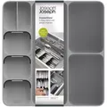 Produktbild: Besteck- Und Utensilienorganisation Josephjoseph Joseph Drawerstore, 5 Besteck- Und 3 Utensilienfächer, Grau, Optimiert Den Platz In Elschubladen Of